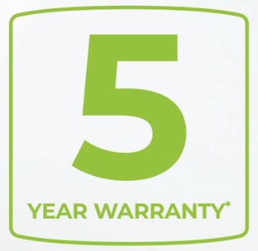 5 year warranty