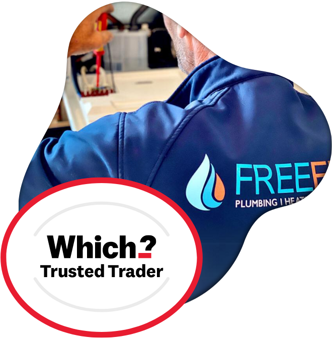 Boiler installation in Thanet by Freeflo Plumbing & Heating alongside Which? Trusted Trader badge